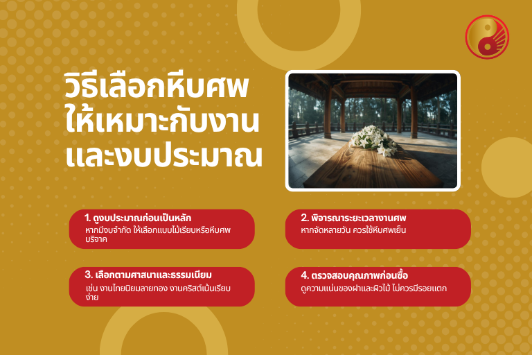 วิธีเลือกหีบศพให้เหมาะกับงานและงบประมาณ