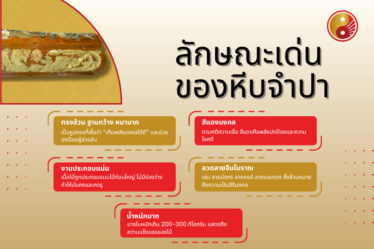 ลักษณะเด่นของหีบจำปา