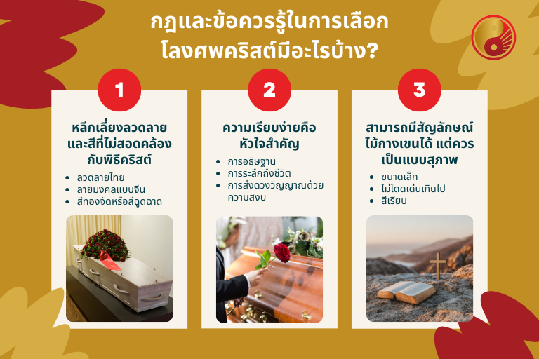 กฎและข้อควรรู้ในการเลือกโลงศพคริสต์มีอะไรบ้าง?
