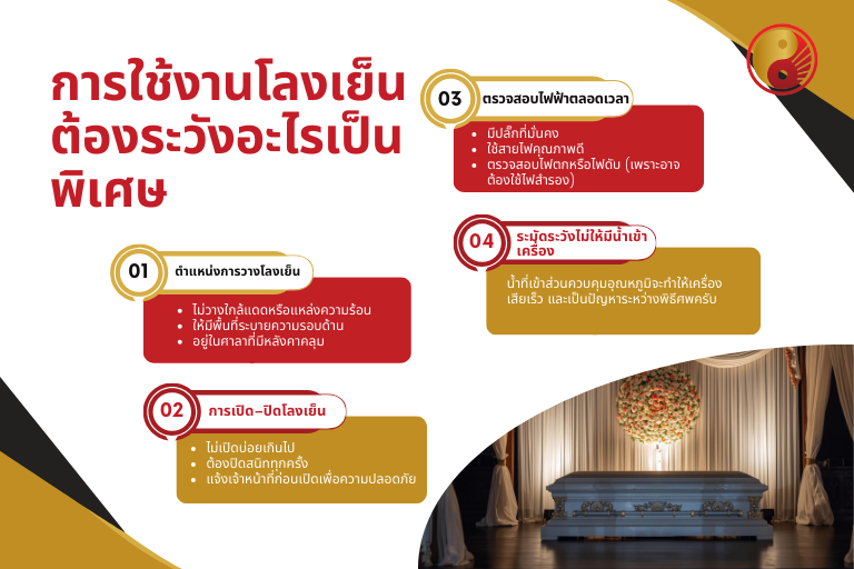 การใช้งานโลงเย็น