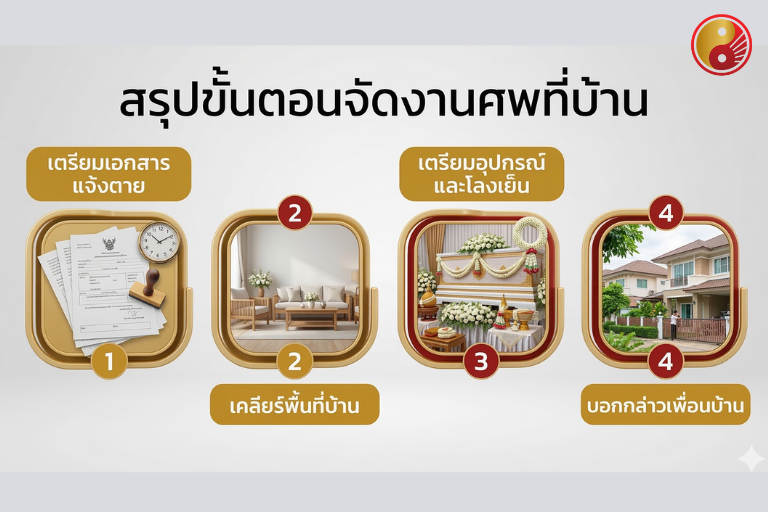 ขั้นตอนจัดงานศพที่บ้าน