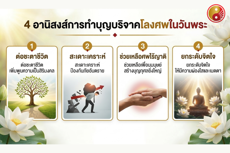 อานิสงส์ของการทำบุญบริจาคโลงศพในวันพระ ส่งผลดีต่อชีวิตเราอย่างไรบ้าง?