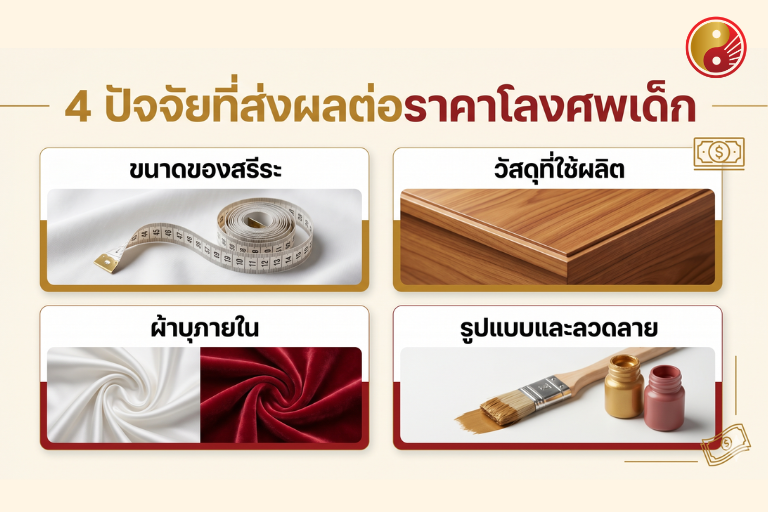 4 ปัจจัยที่ส่งผลต่อราคาโลงศพเด็ก