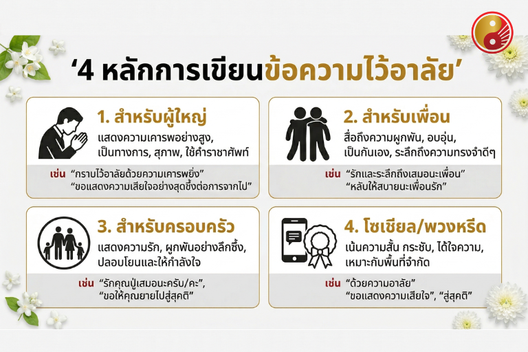 4 หลักการเขียนข้อความไว้อาลัย