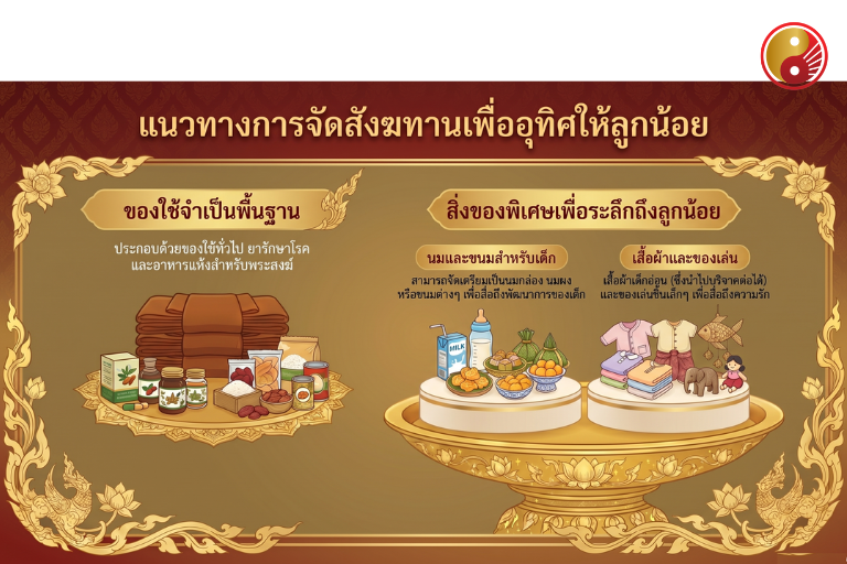 การถวายสังฆทานให้เด็กที่จากไป