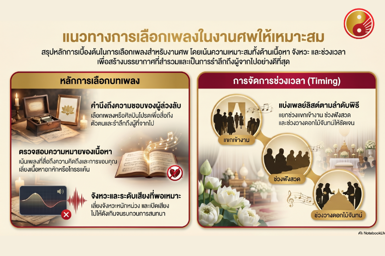 แนวทางการเลือกเพลงเปิดในงานศพให้เหมาะสม