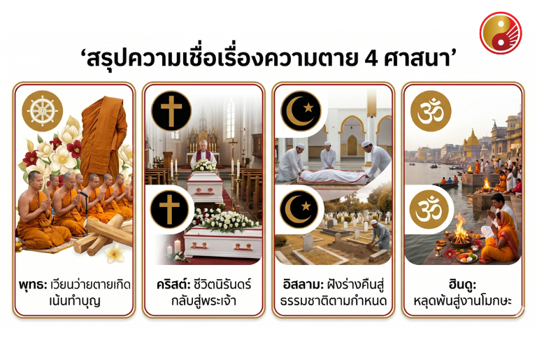 โลกหลังความตายตามมุมมองของแต่ละศาสนามีความแตกต่างกันอย่างไรบ้าง?