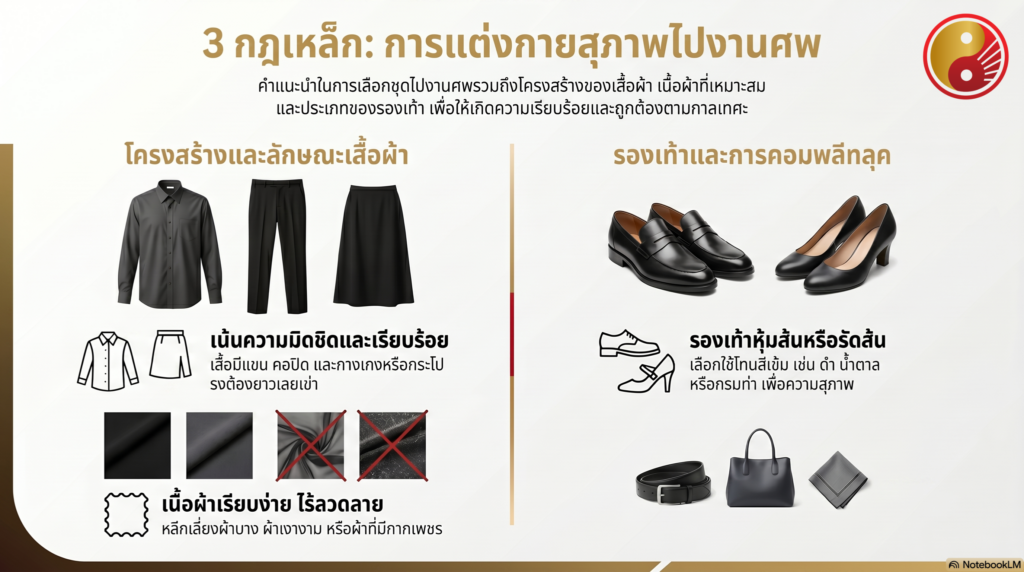 กฎเหล็กสามข้อในการเลือกชุดสุภาพเพื่อไปร่วมพิธีศพ