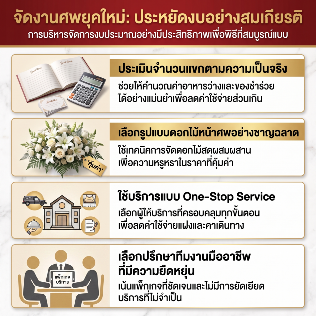 จัดงานศพยุคใหม่ ทำอย่างไรให้ประหยัดงบแต่ยังคงความสมเกียรติ