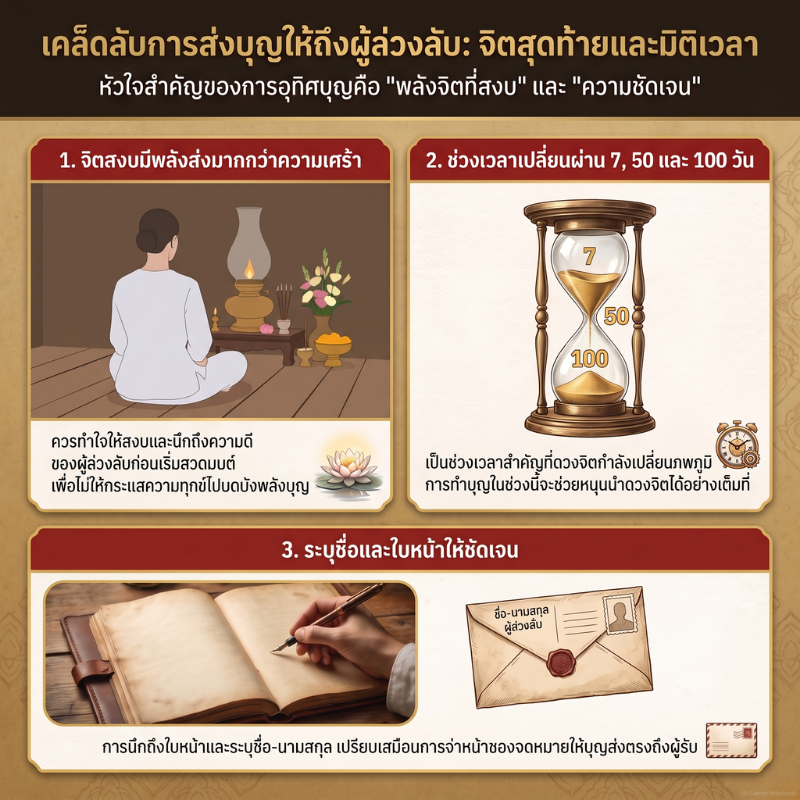 เคล็ดลับการส่งบุญให้ถึงผู้ล่วงลับ